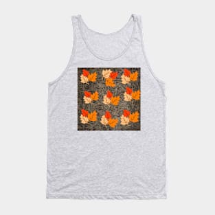 Dried leaves Butterfly  design tree Tank Top